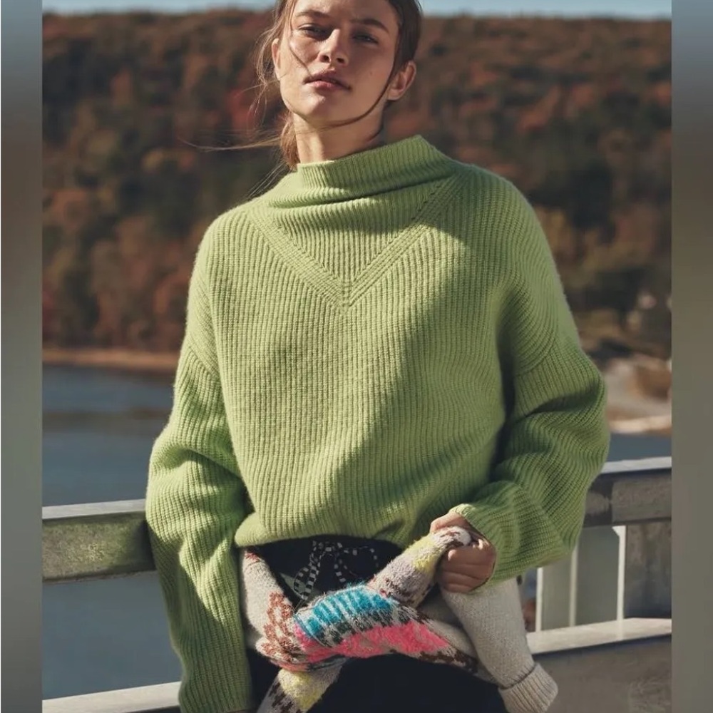 Anthropologie Enza Cashmere Cropped Sweater